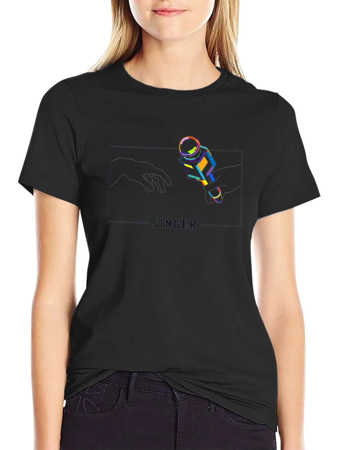Rebbecca Singer Microphone Graphic T-Shirt