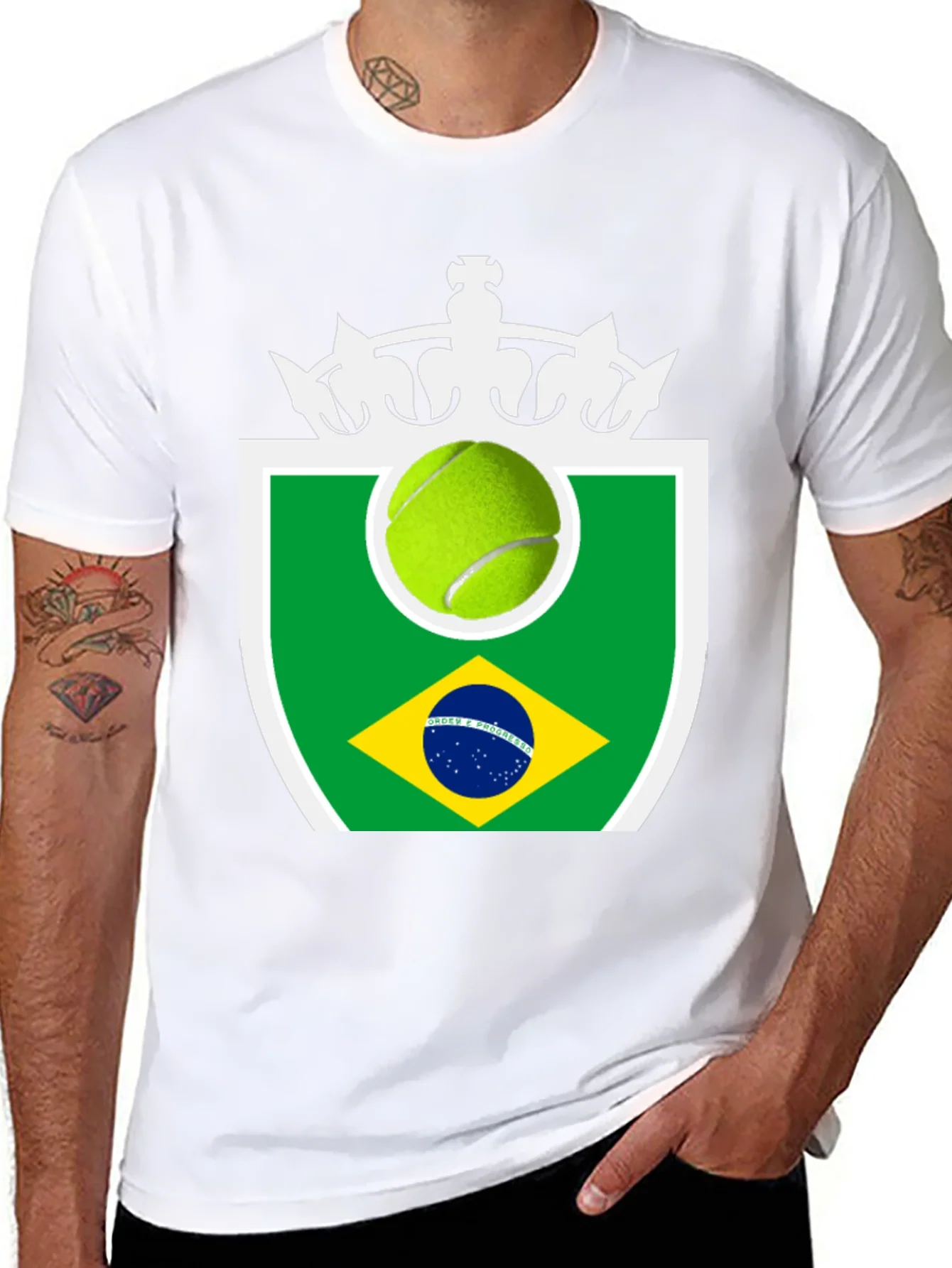 Camiseta Negra Tennis Brasil