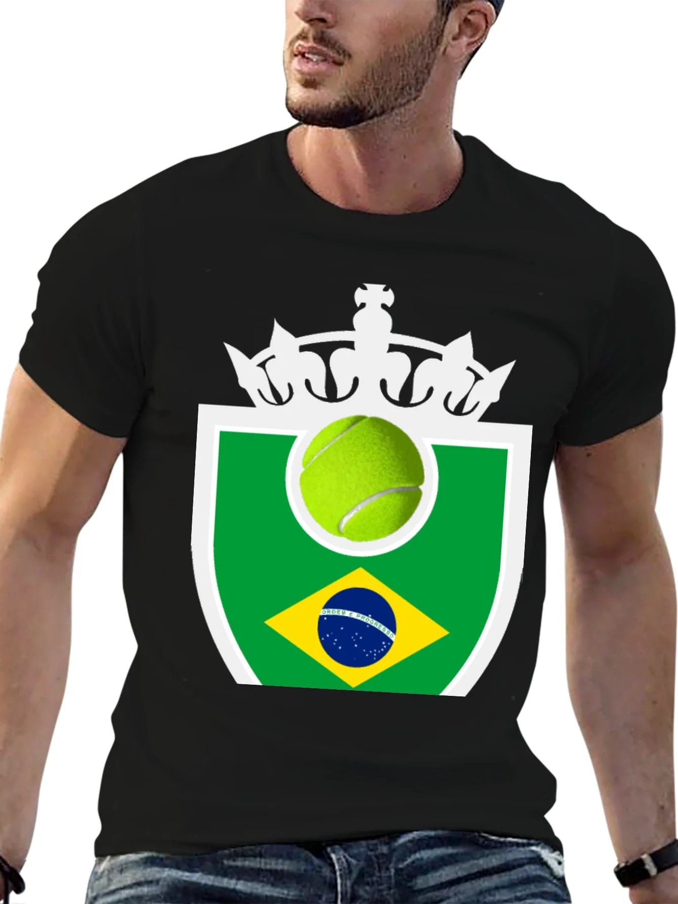 Camiseta Negra Tennis Brasil