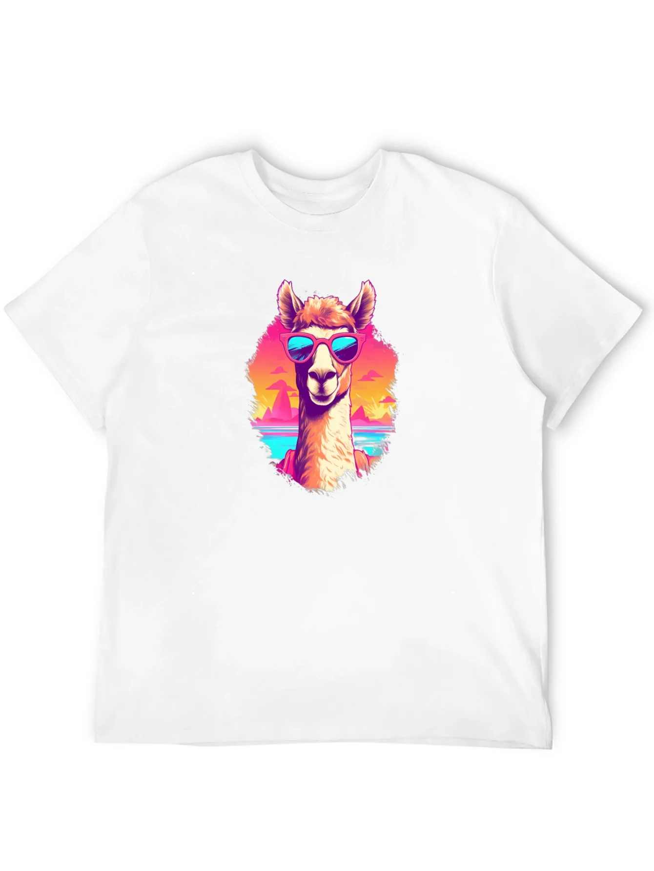 Rebbecca Llama in Shades Graphic Tee - Retro Style