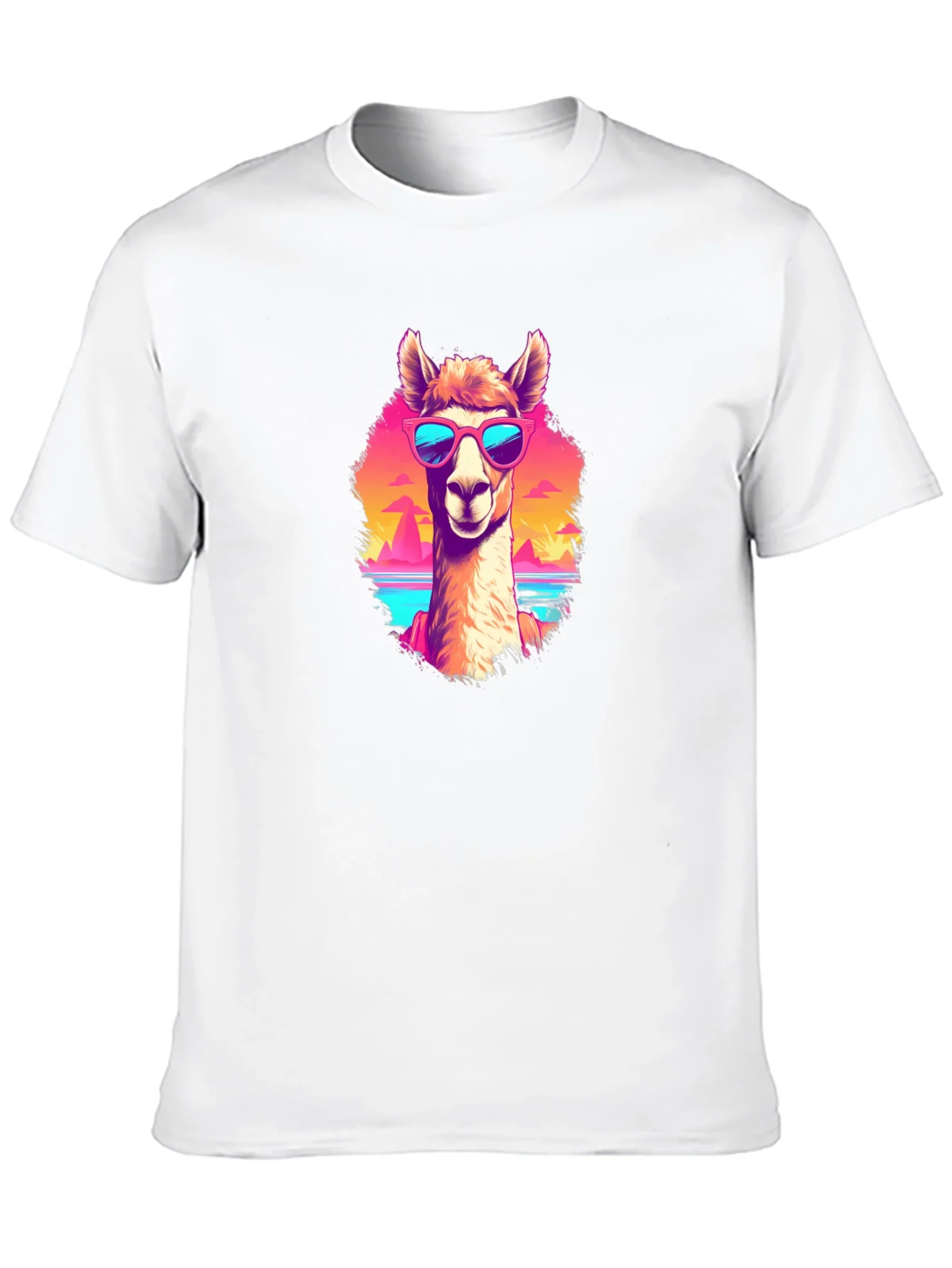 Rebbecca Llama in Shades Graphic Tee - Retro Style