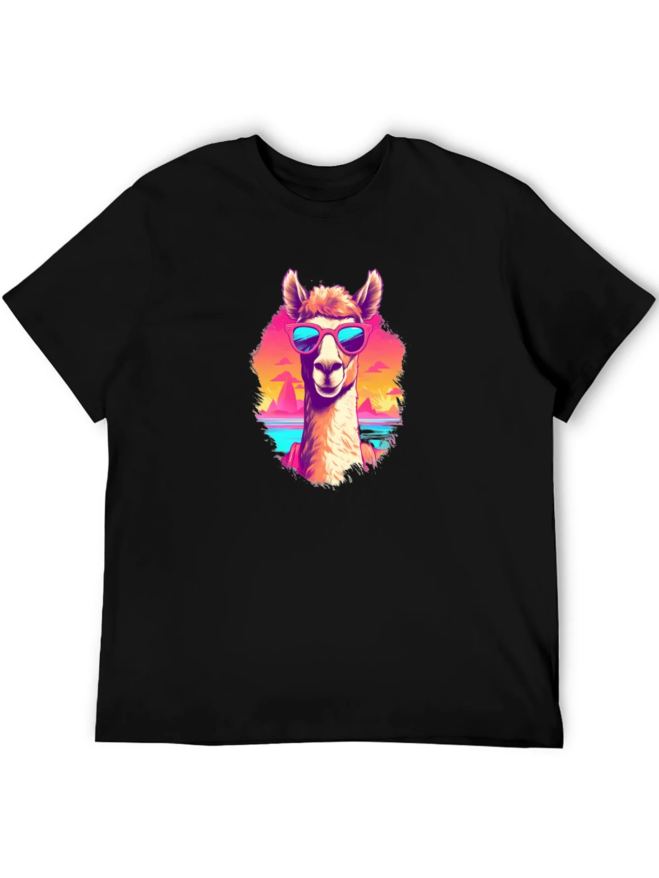 Rebbecca Llama in Shades Graphic Tee - Retro Style