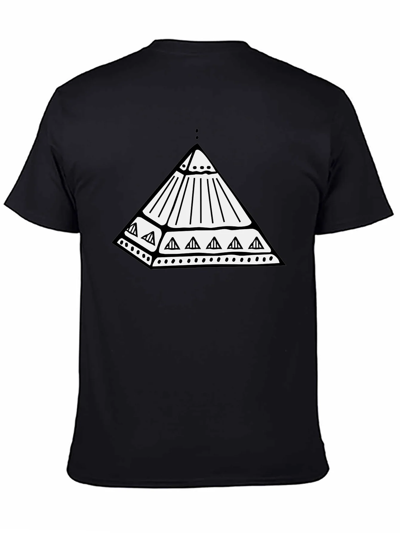 Rebbecca Geometric Pyramid Graphic Black T-Shirt