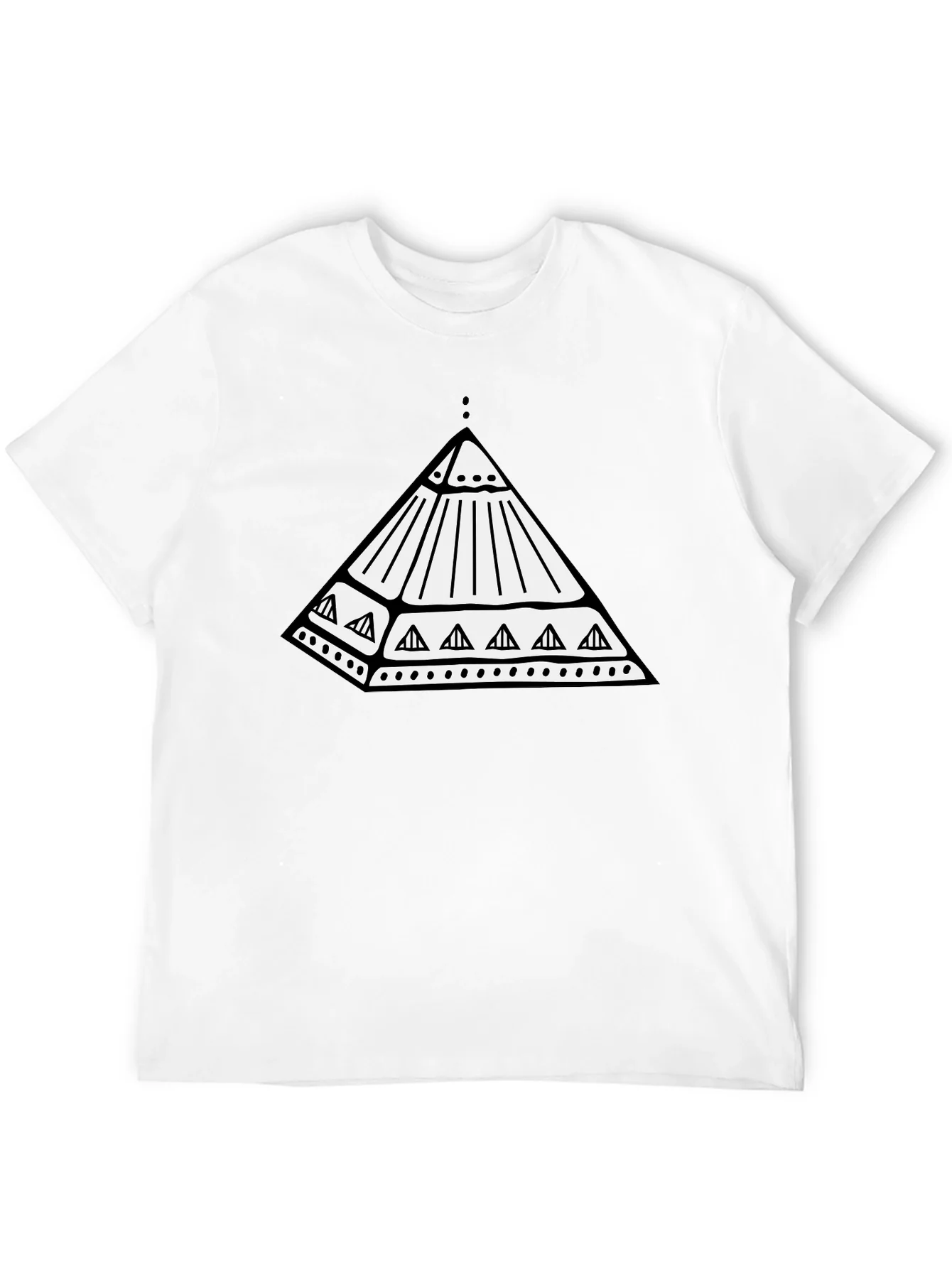 Rebbecca Geometric Pyramid Graphic Black T-Shirt