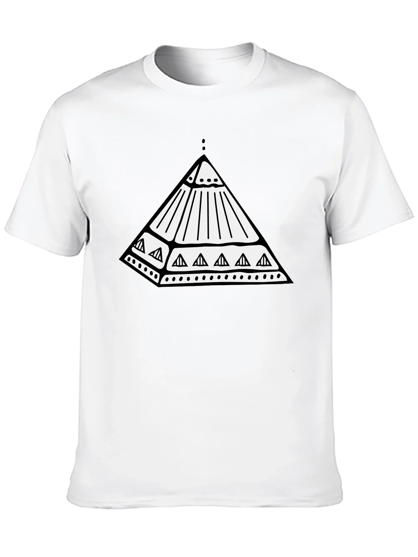 Rebbecca Geometric Pyramid Graphic Black T-Shirt