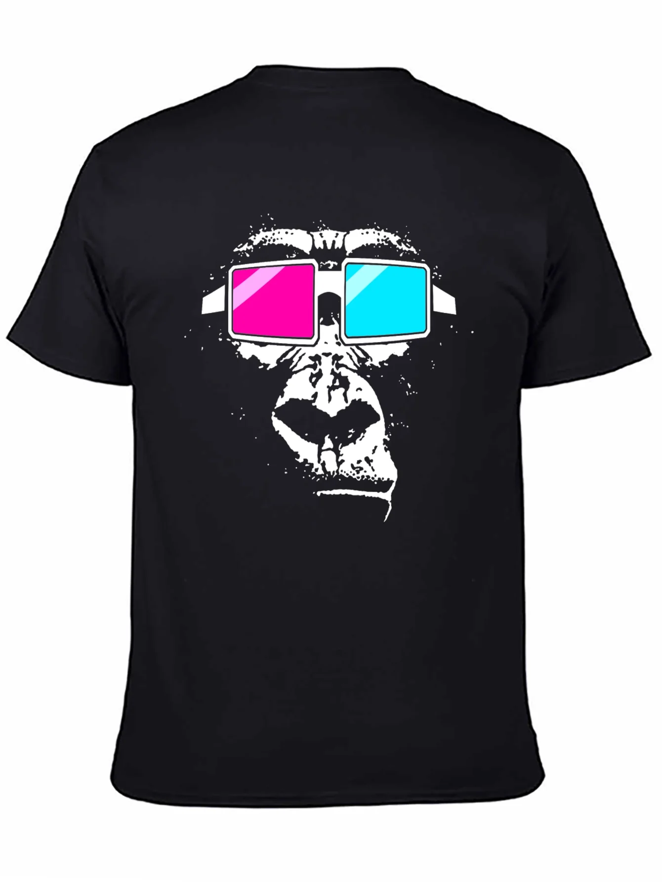 Rebbecca Gorilla 3D Glasses Graphic Tee - Black