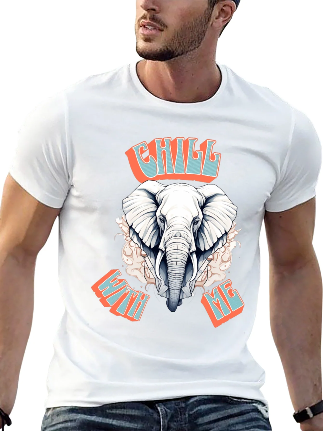 Rebbecca Chill With Me Elephant Graphic Tee