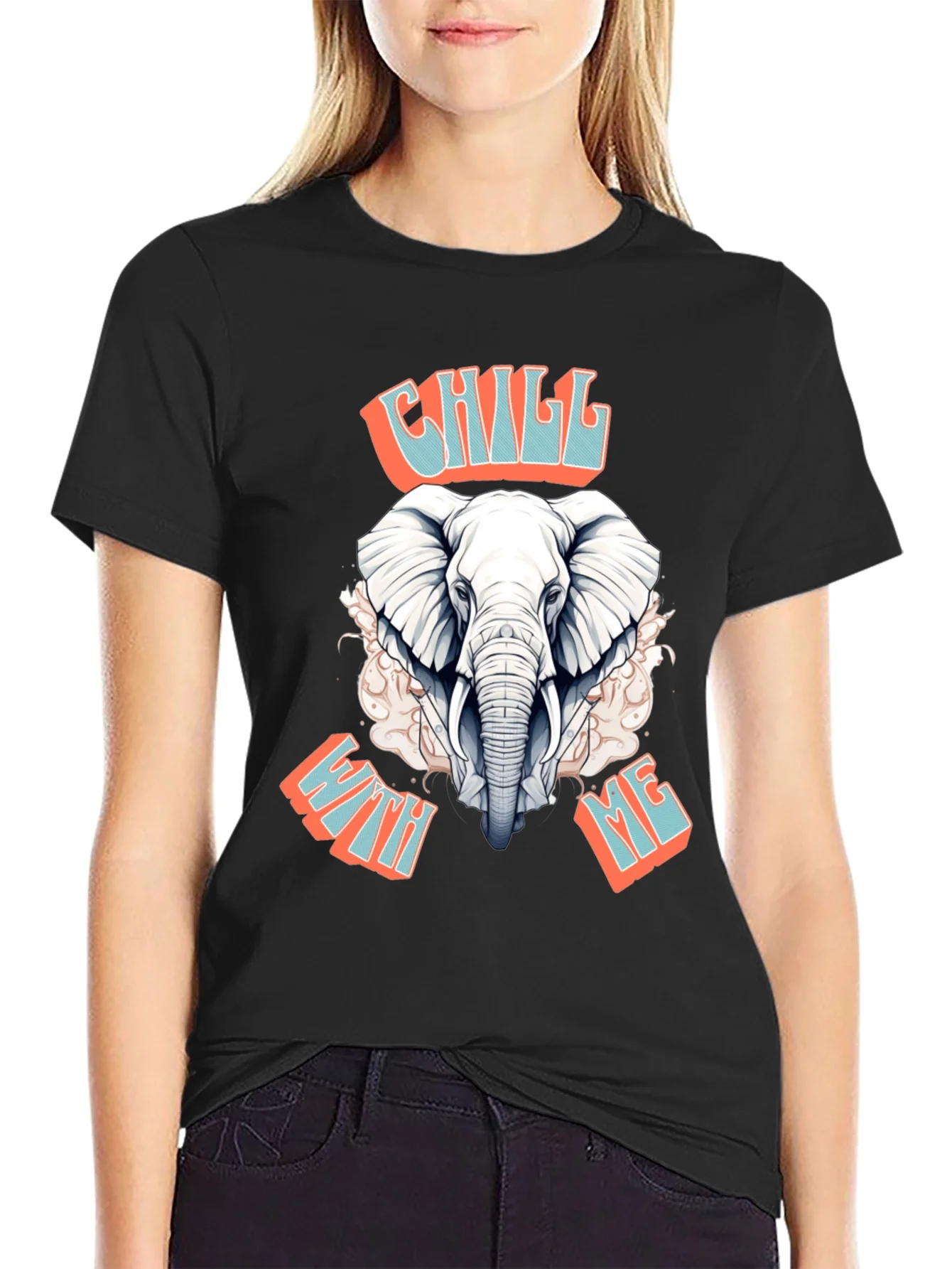 Rebbecca Chill With Me Elephant Graphic Tee