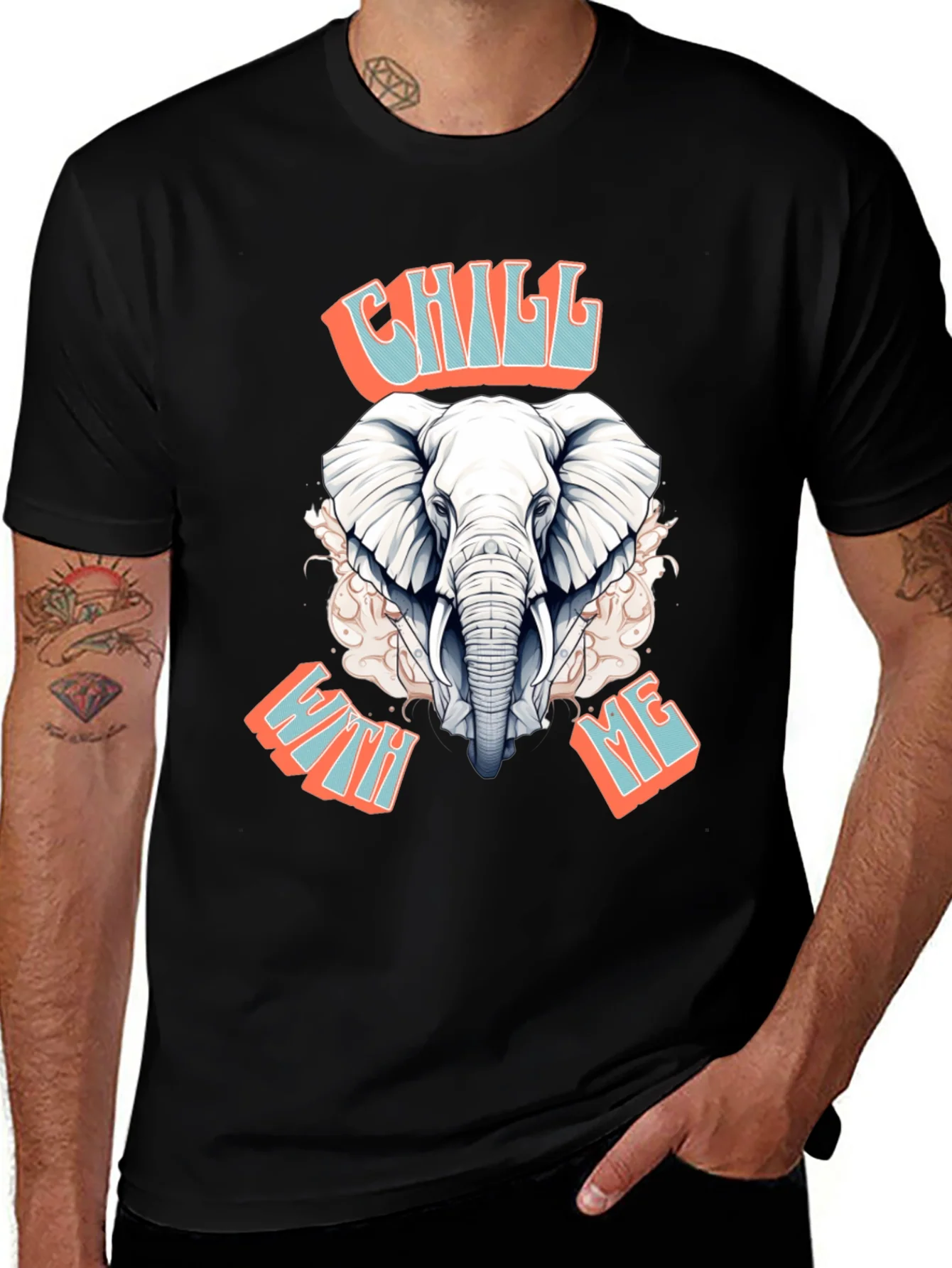 Rebbecca Chill With Me Elephant Graphic Tee