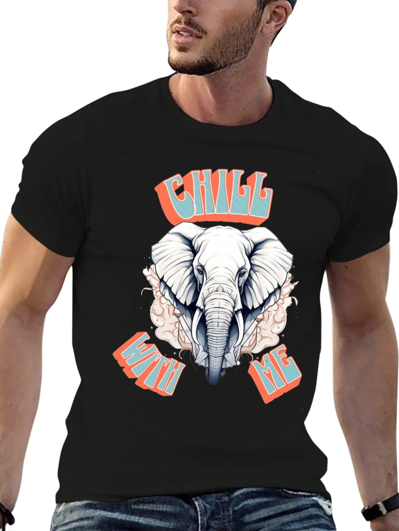 Rebbecca Chill With Me Elephant Graphic Tee