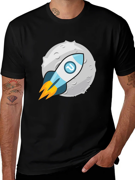 Rebbecca Rocket to the Moon Graphic Tee - Black
