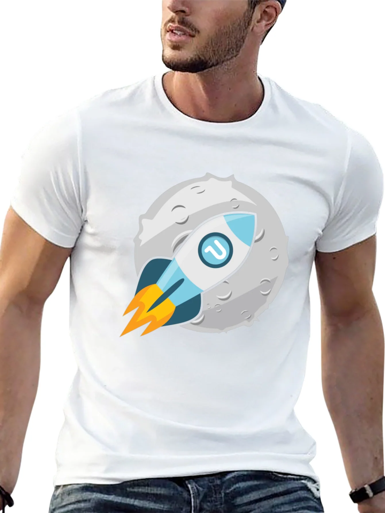 Rebbecca Rocket to the Moon Graphic Tee - Black