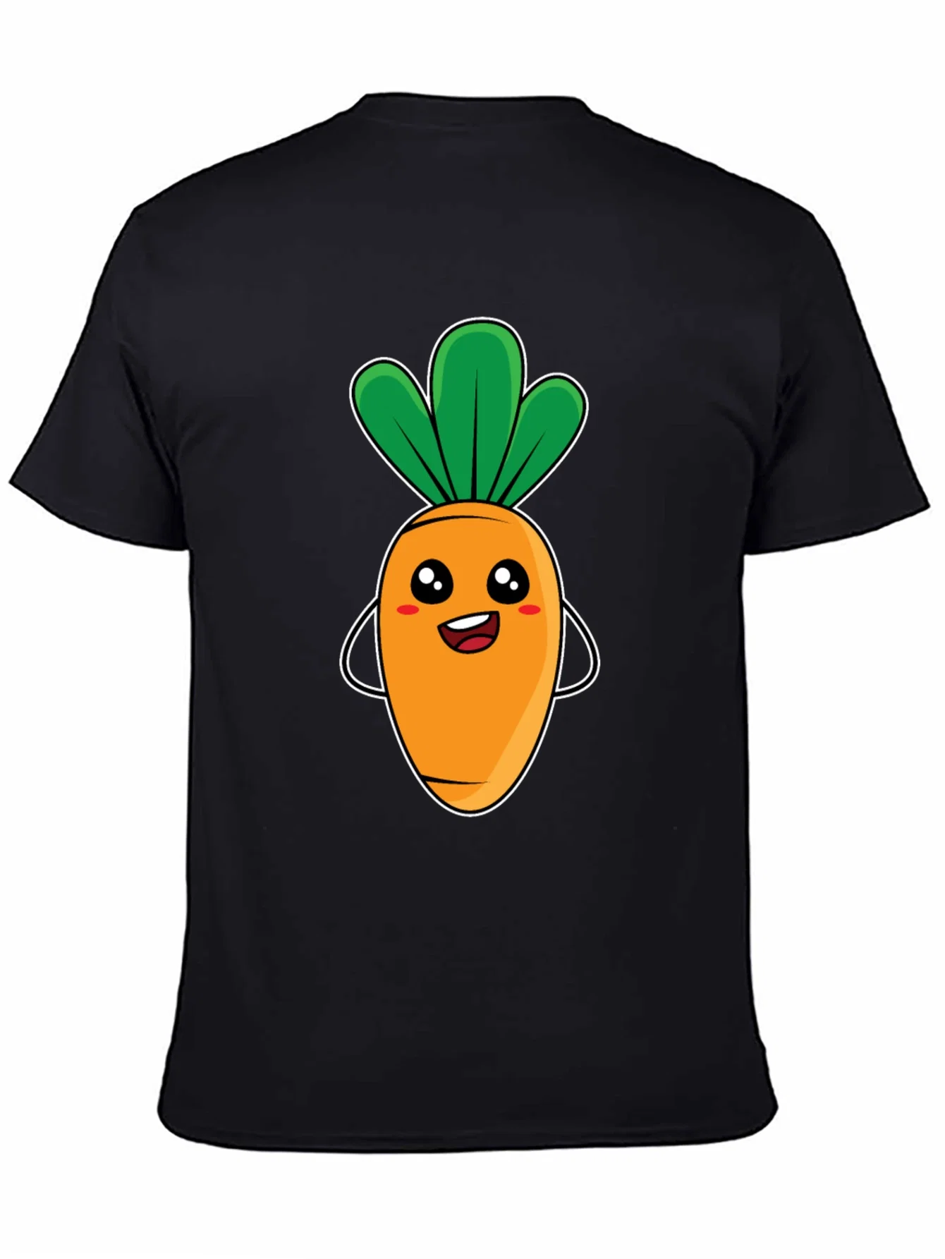 Rebbecca Cute Carrot Graphic Tee - Black Unisex T-Shirt