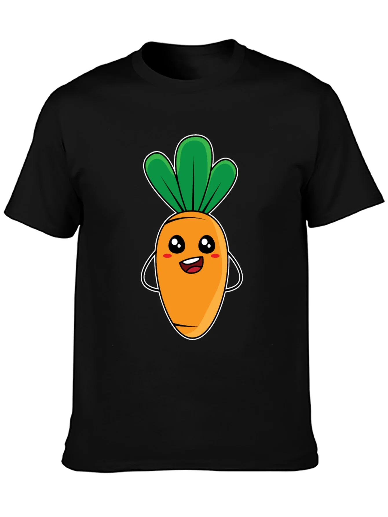 Rebbecca Cute Carrot Graphic Tee - Black Unisex T-Shirt