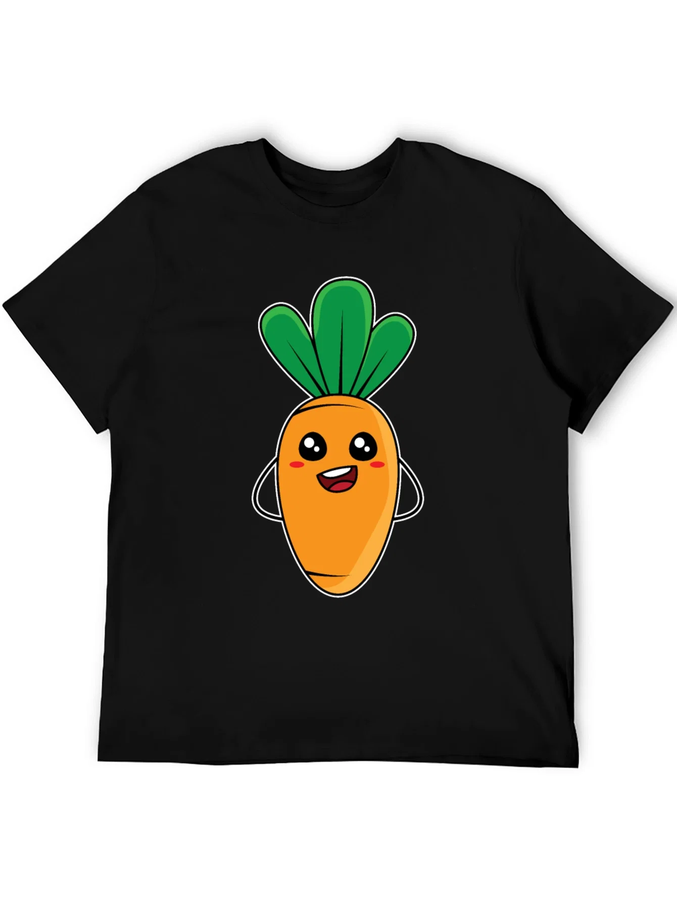 Rebbecca Cute Carrot Graphic Tee - Black Unisex T-Shirt