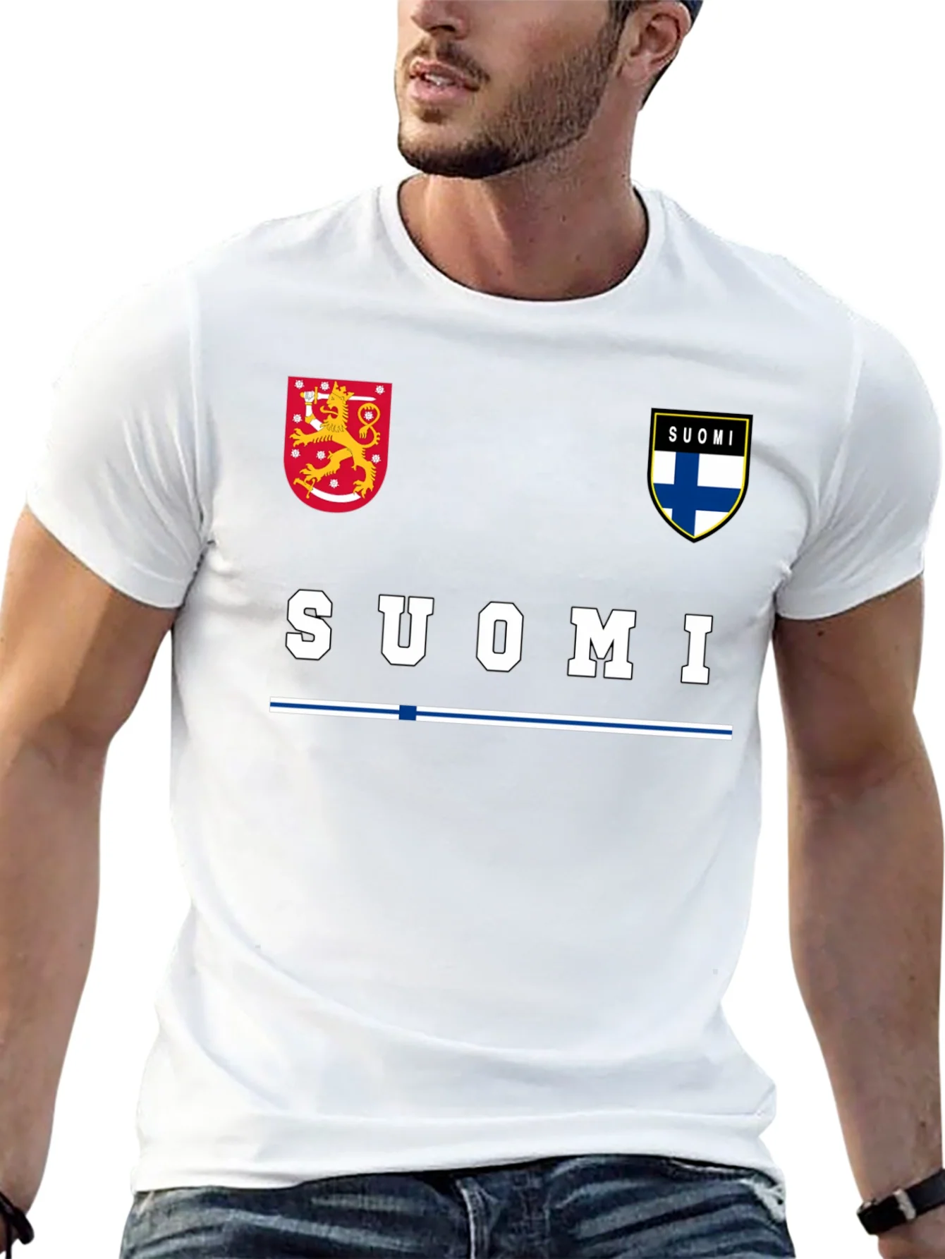 Camiseta Negra Suomi Finlandesa