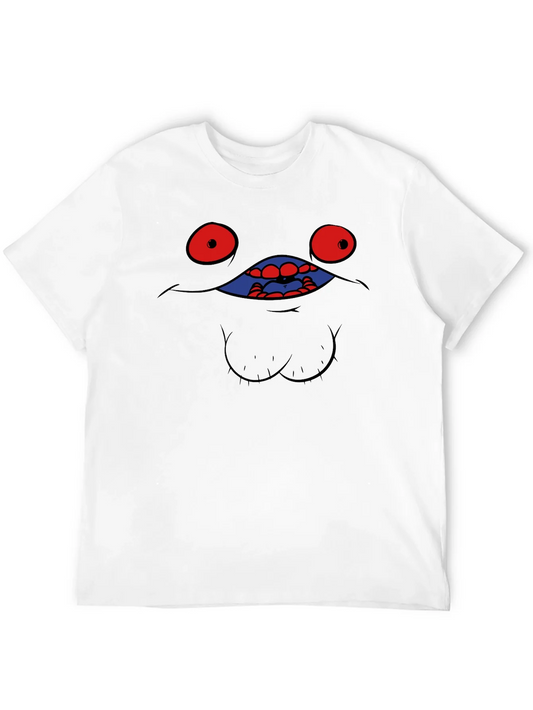 Rebbecca Creepy Monster Face Graphic Tee - Unique Black T-Shirt
