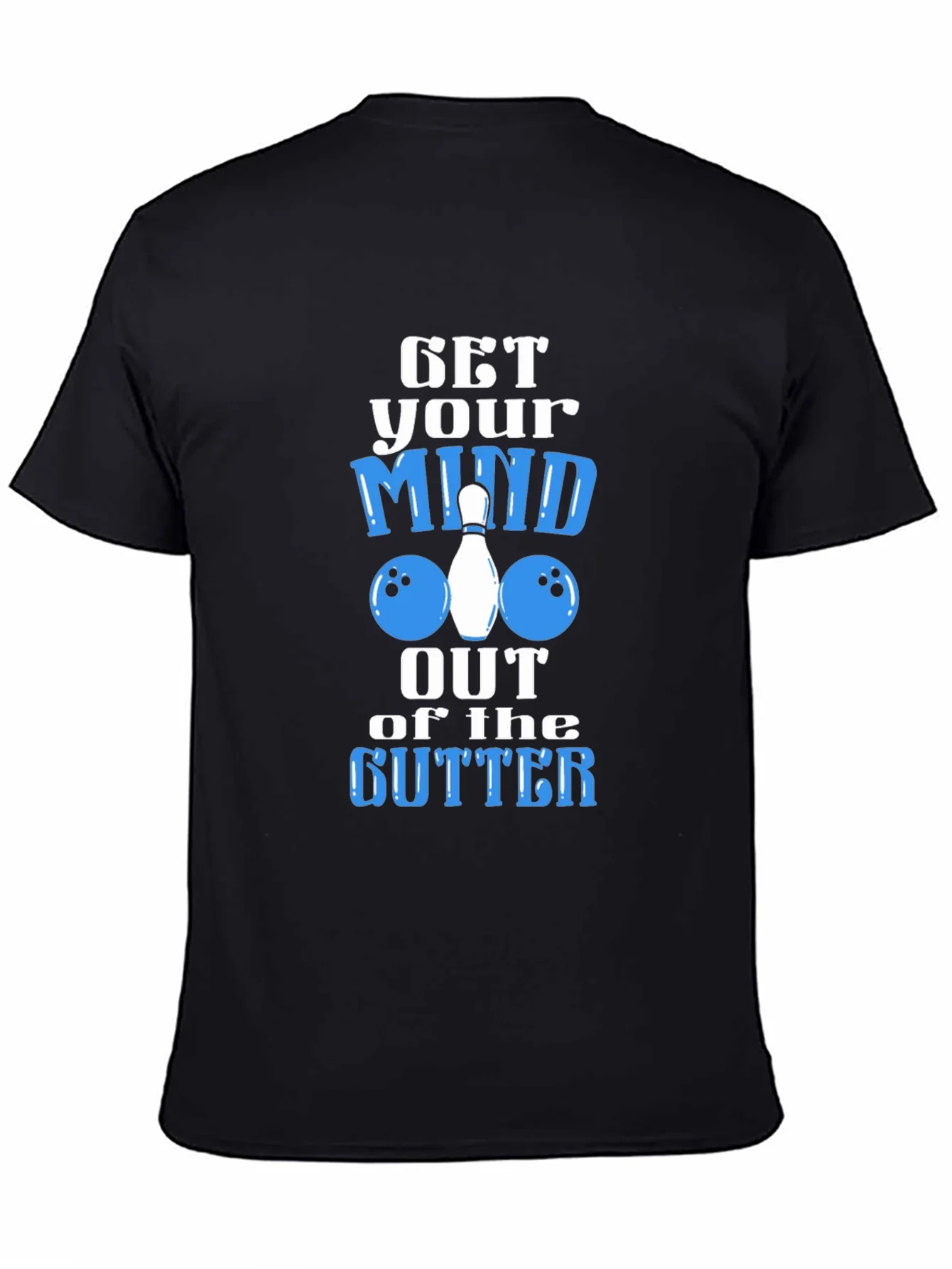Camiseta Negra con Dise?o de Bowling