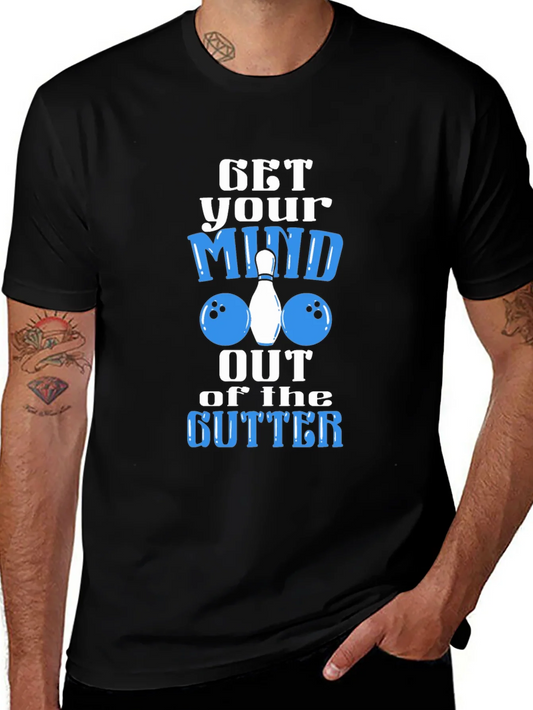 Camiseta Negra con Dise?o de Bowling