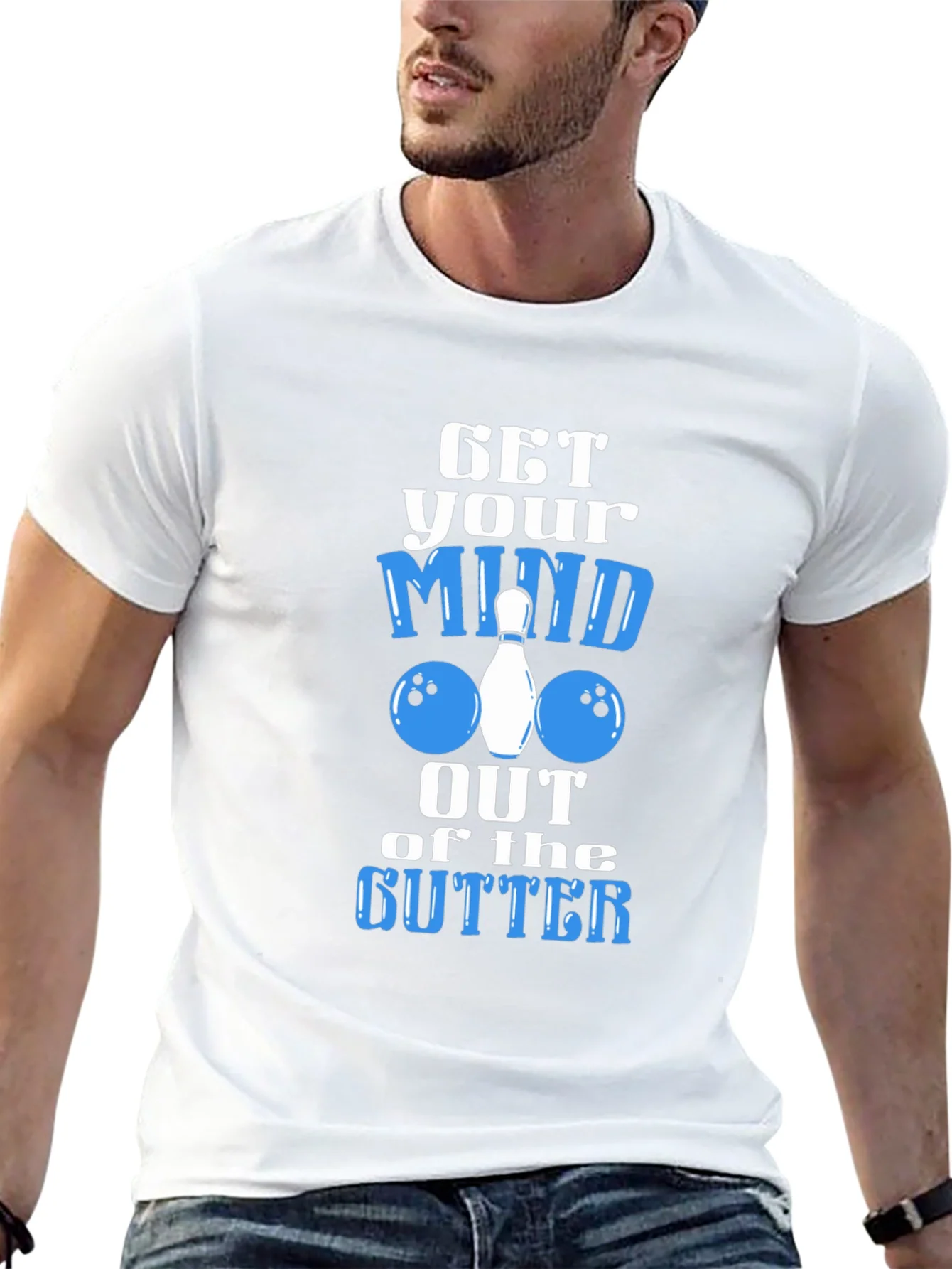 Camiseta Negra con Dise?o de Bowling