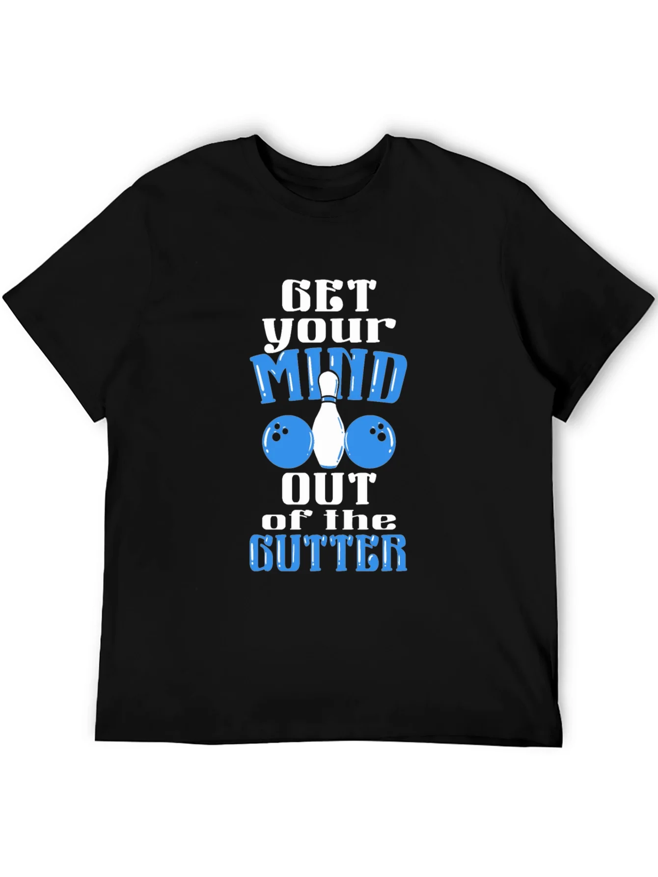 Camiseta Negra con Dise?o de Bowling