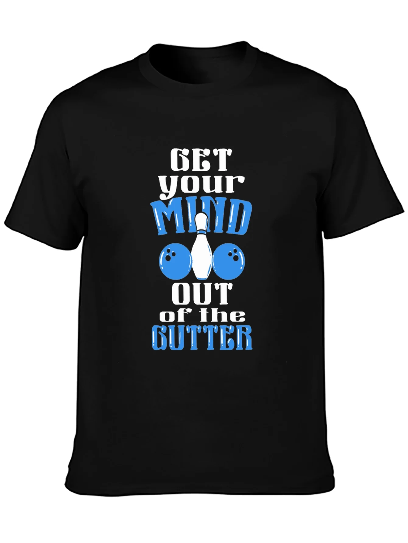 Camiseta Negra con Dise?o de Bowling