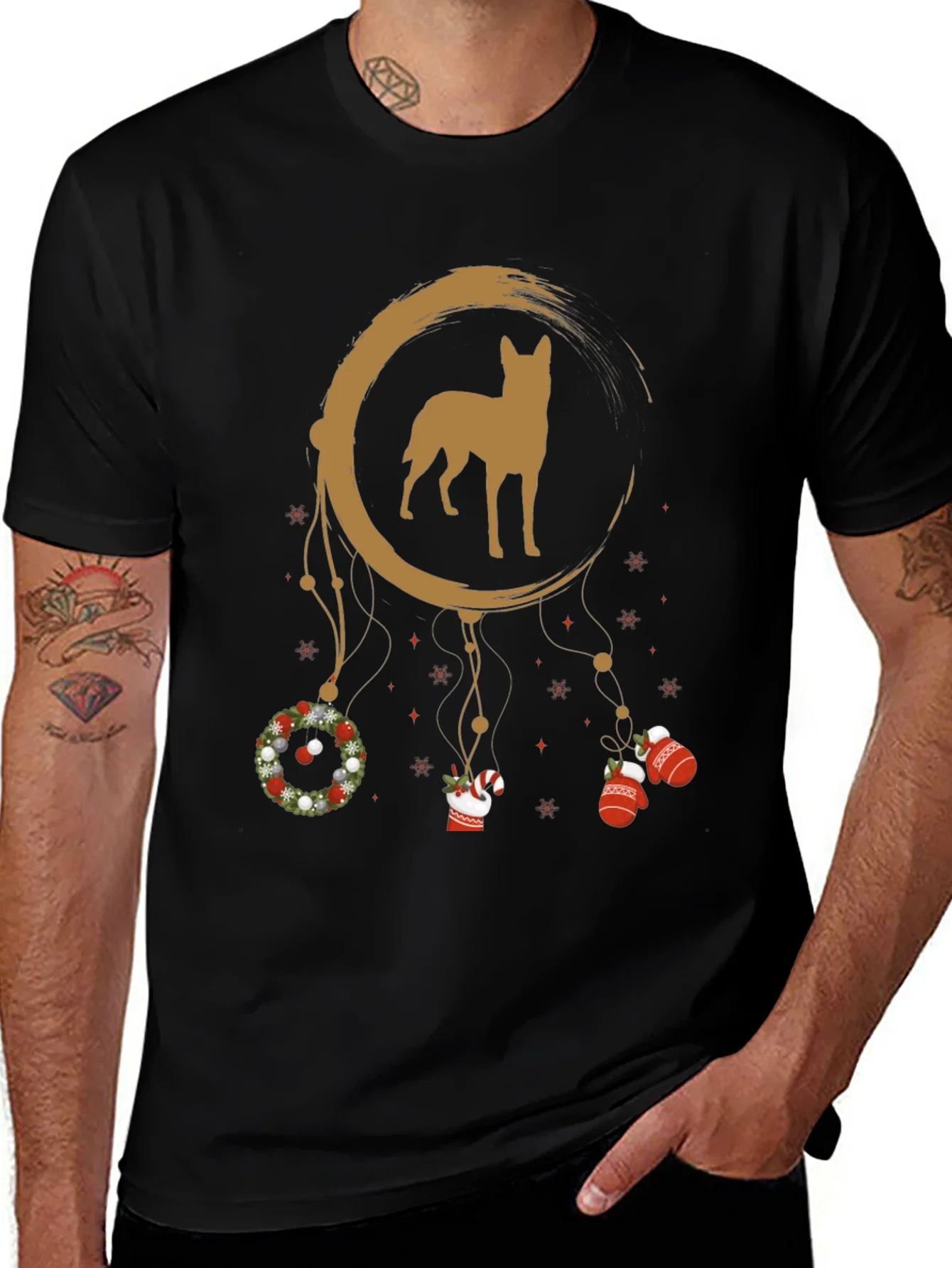 Rebbecca Dog Dreamcatcher Christmas T-Shirt