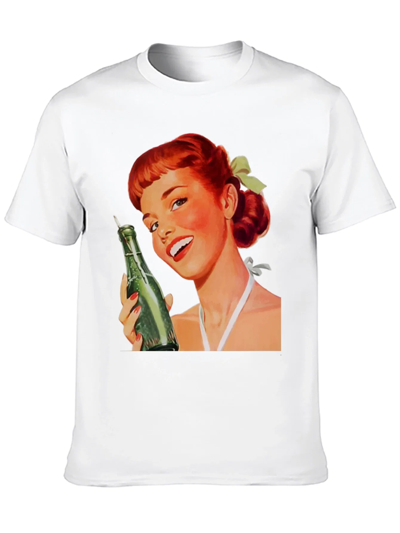 Rebbecca Retro Pin-Up Girl Black Graphic Tee