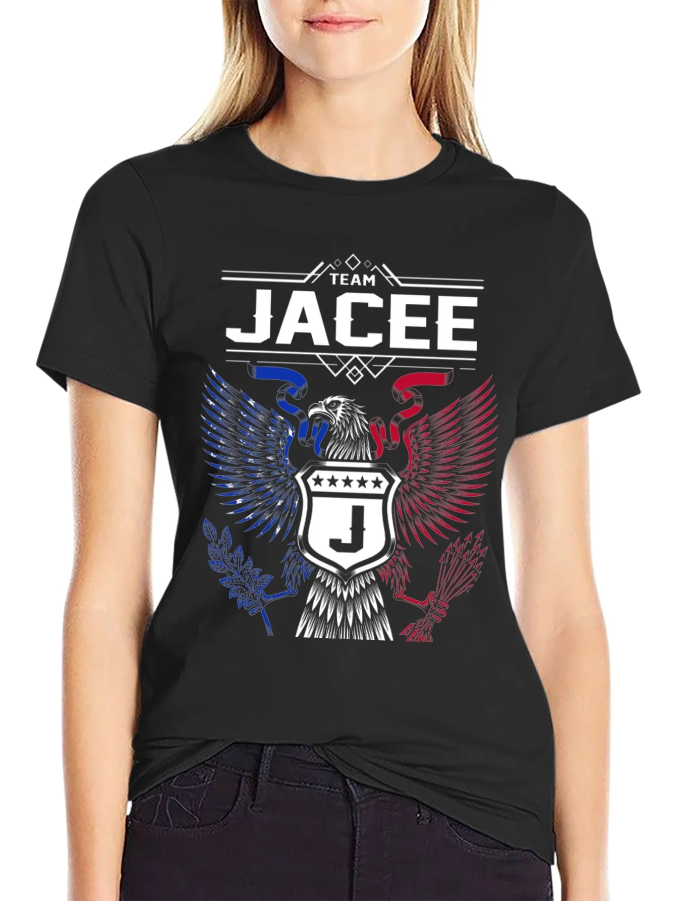 Rebbecca Team Jacee Eagle Graphic T-Shirt - Patriotic Tee