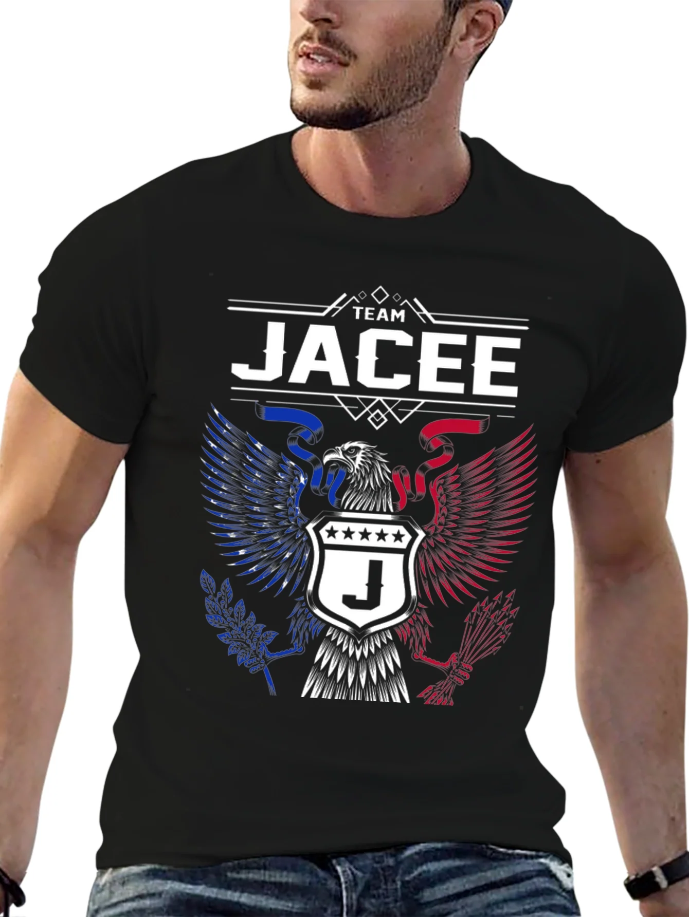 Rebbecca Team Jacee Eagle Graphic T-Shirt - Patriotic Tee