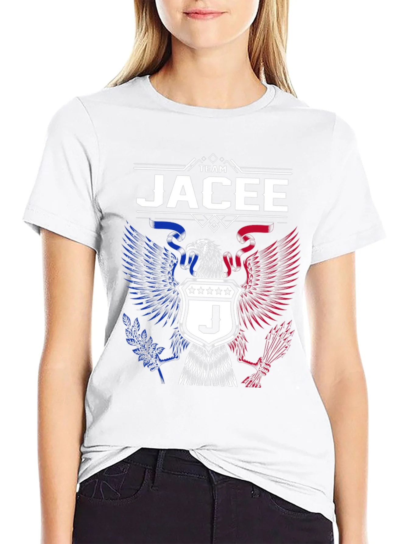 Rebbecca Team Jacee Eagle Graphic T-Shirt - Patriotic Tee