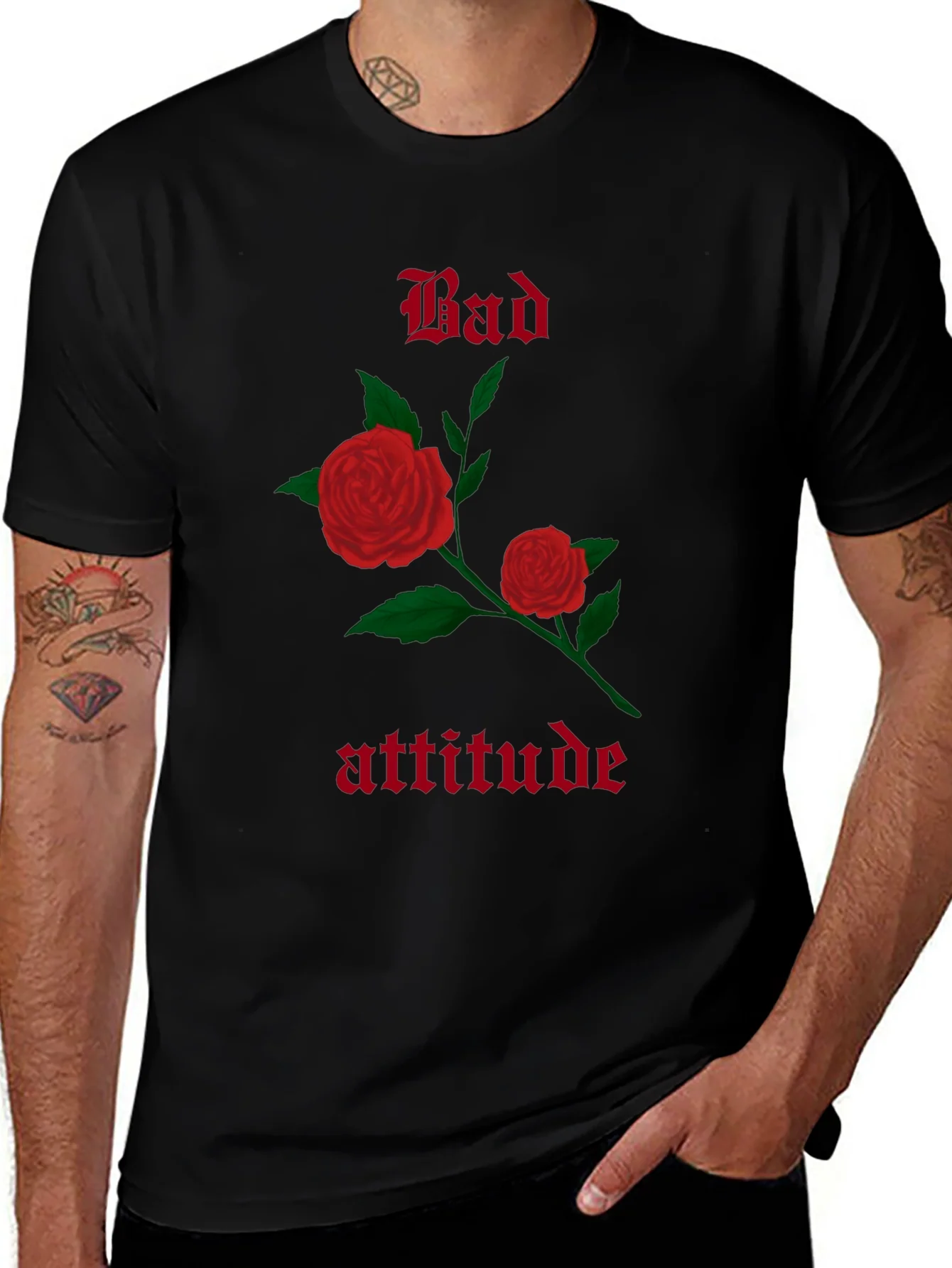 Rebbecca Bad Attitude Rose Graphic T-Shirt