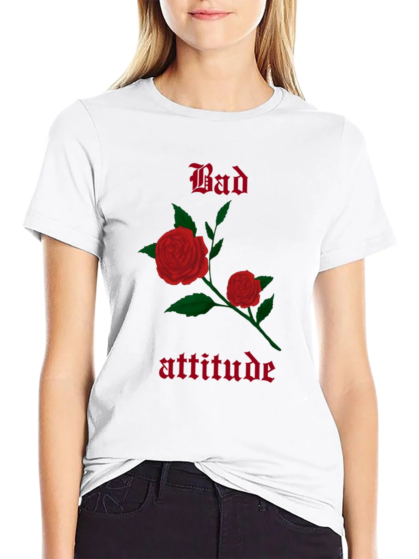Rebbecca Bad Attitude Rose Graphic T-Shirt