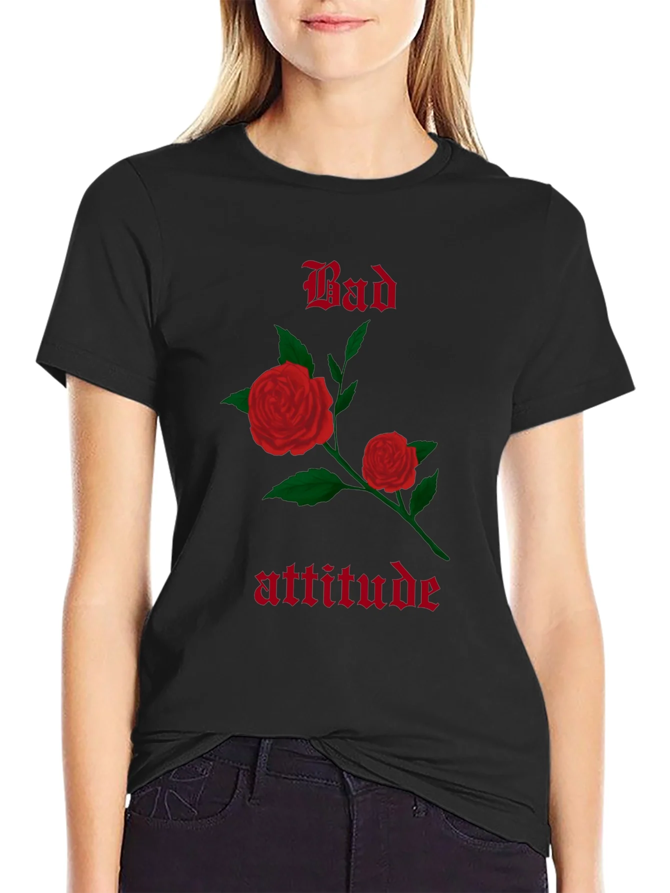 Rebbecca Bad Attitude Rose Graphic T-Shirt