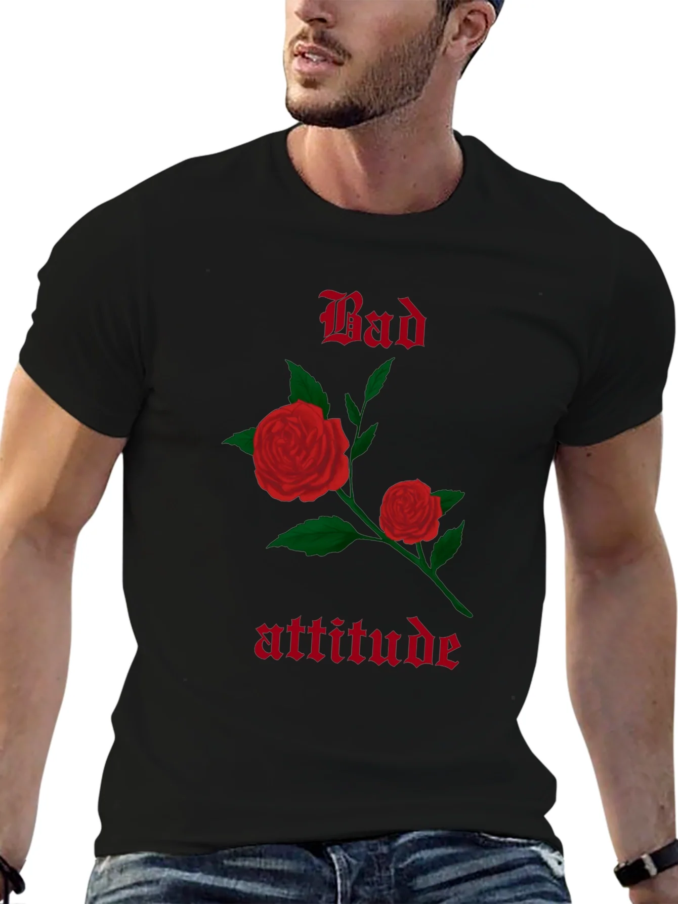Rebbecca Bad Attitude Rose Graphic T-Shirt