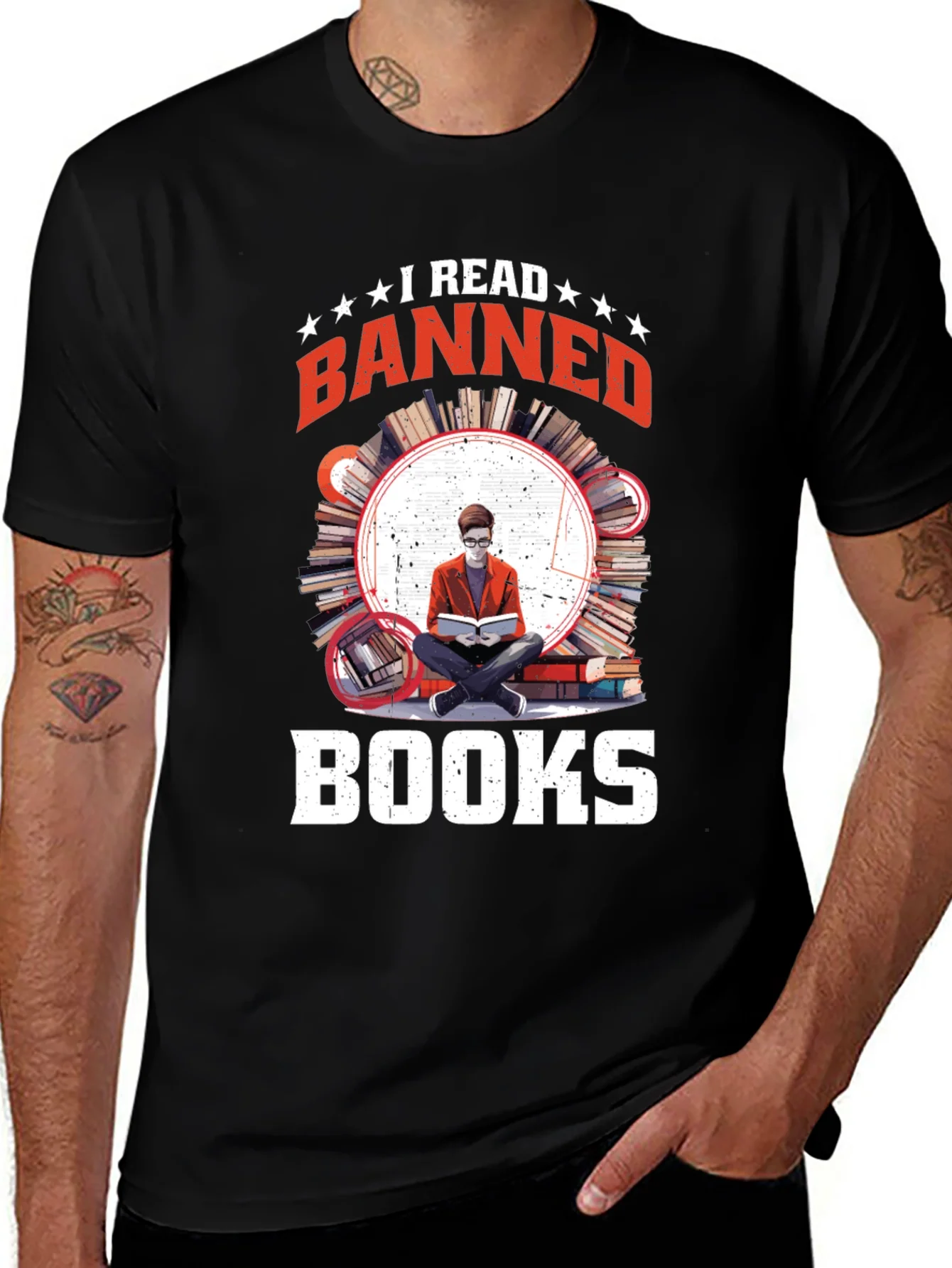 Camiseta Negra I Read Banned Books