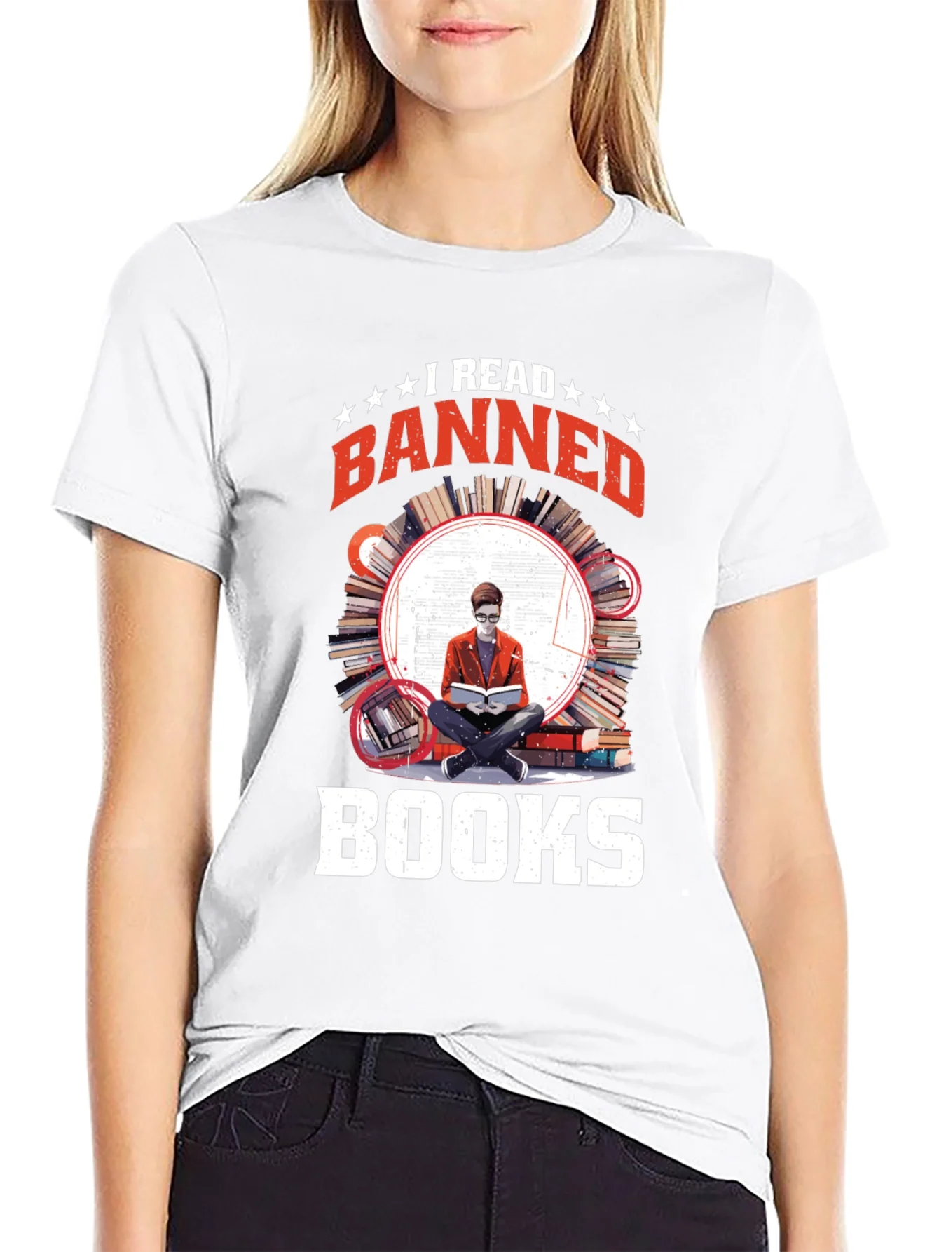 Camiseta Negra I Read Banned Books