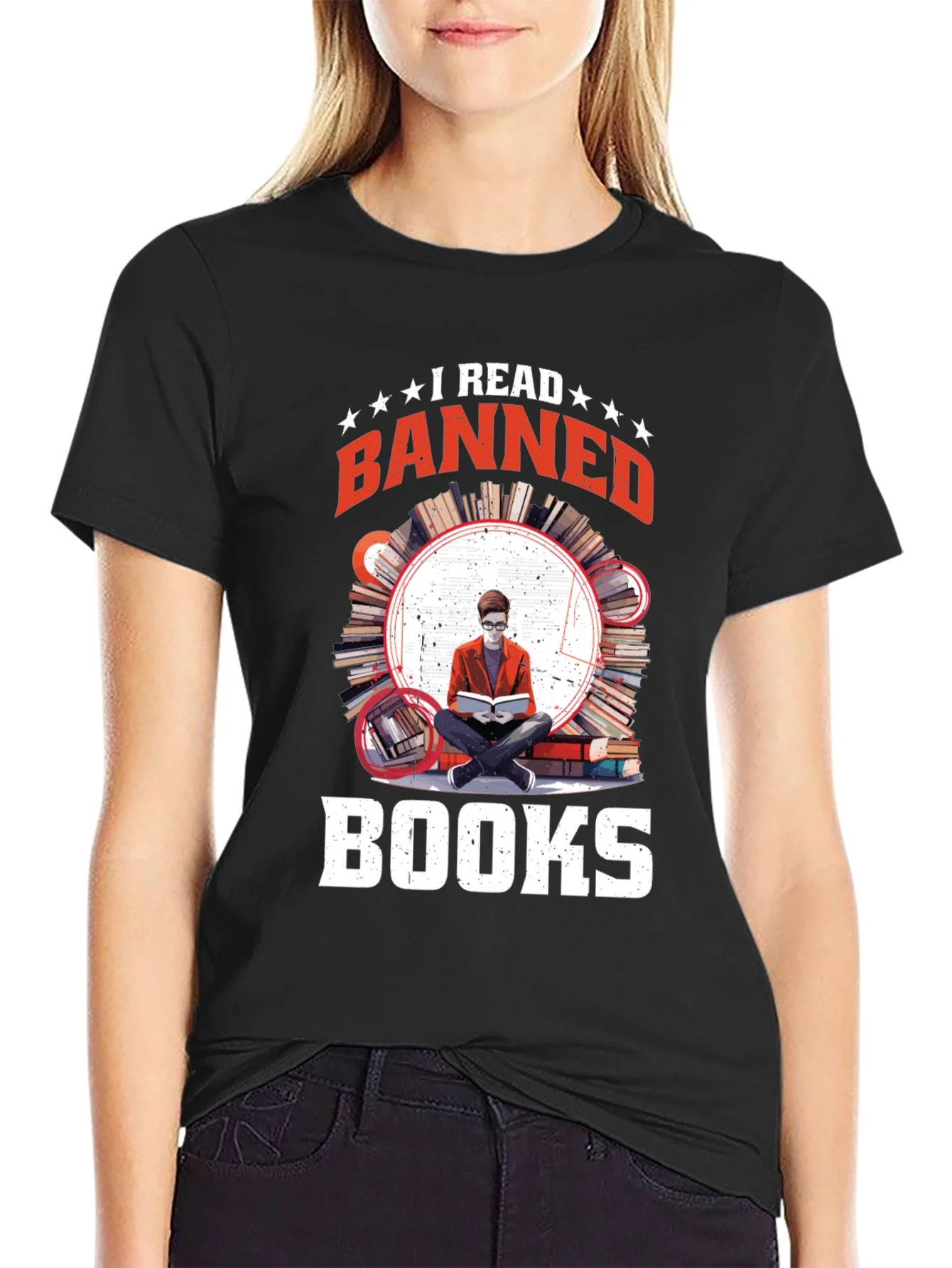 Camiseta Negra I Read Banned Books