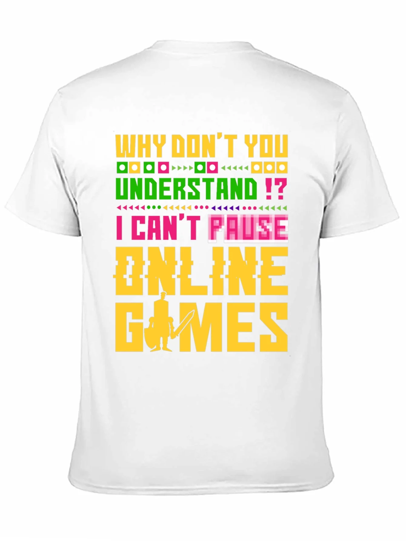 Camiseta Negra Gamer: No Puedo Pausar Juegos Online