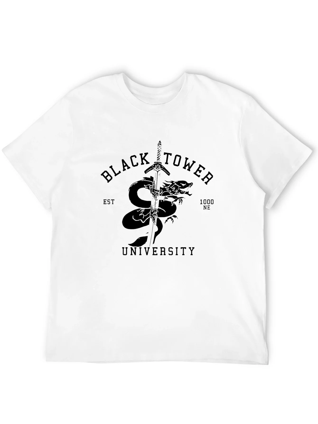 Camiseta Negra Black Tower University