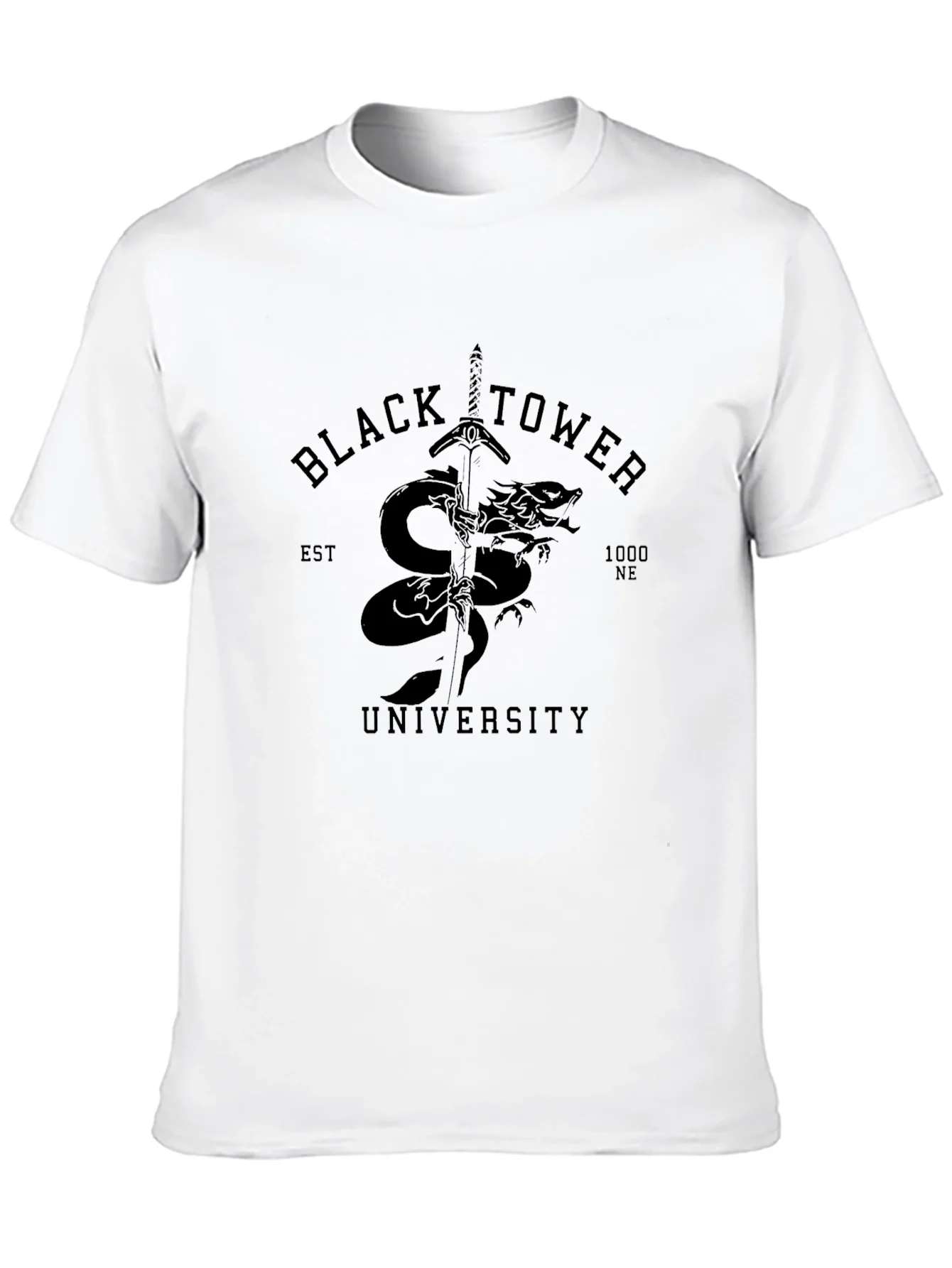Camiseta Negra Black Tower University
