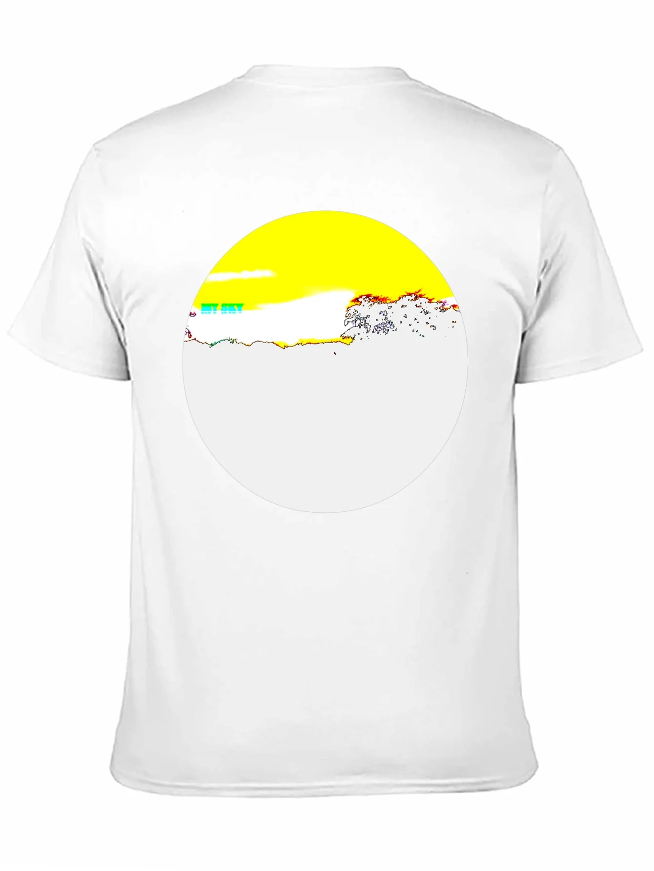 Camiseta Negra con Dise?o Circular Abstracto