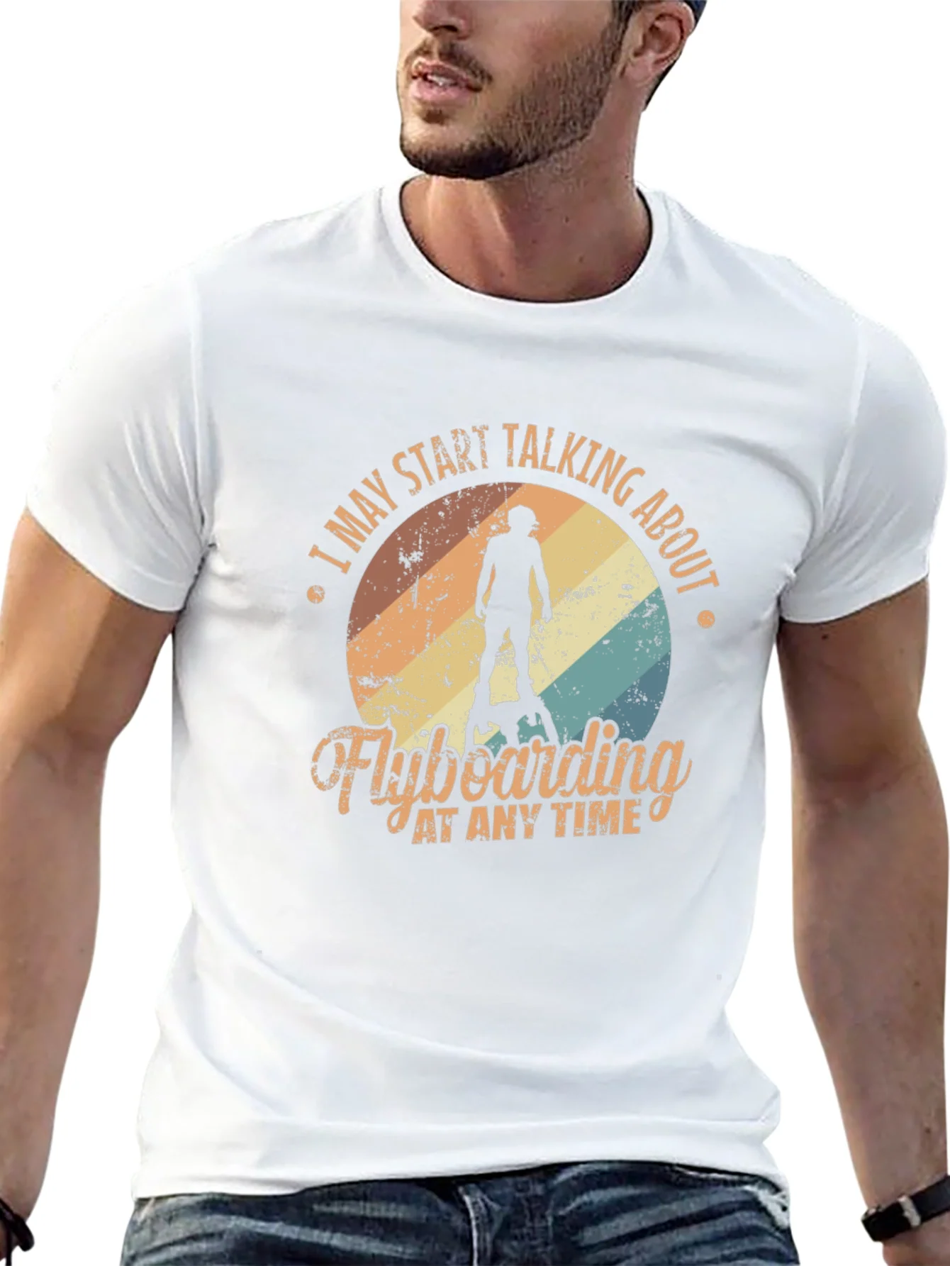 Camiseta Negra Flyboarding para Hombre