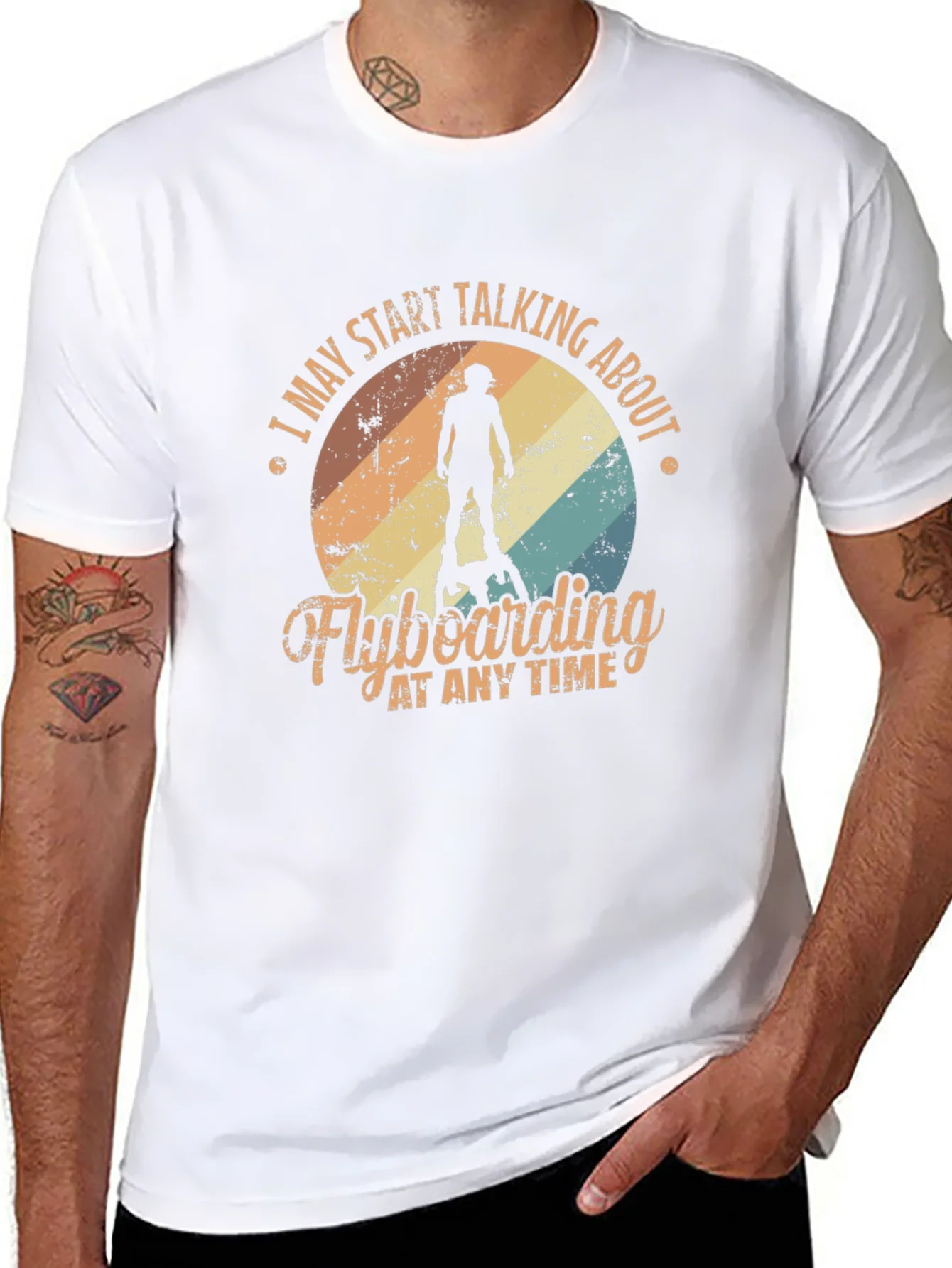 Camiseta Negra Flyboarding para Hombre