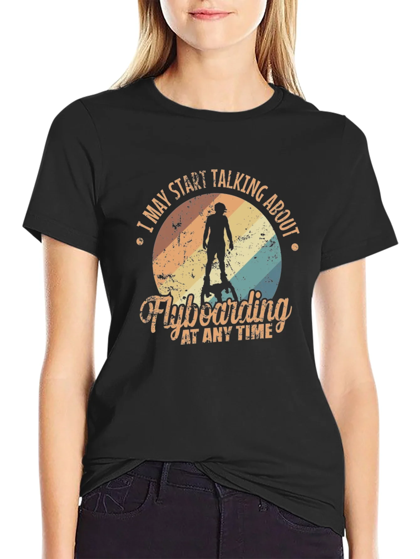 Camiseta Negra Flyboarding para Hombre