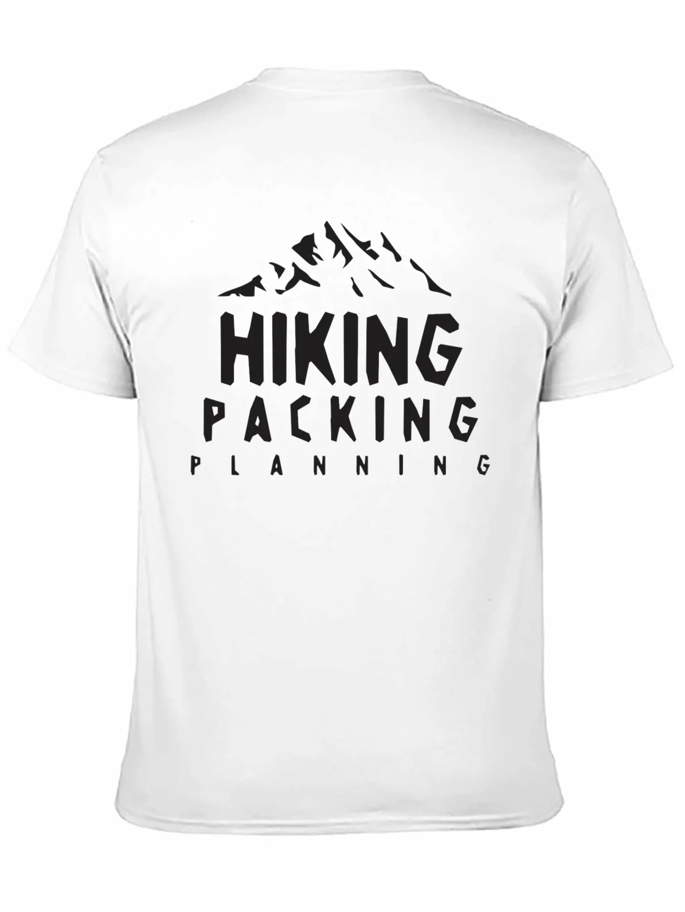 Camiseta Negra Hiking Packing Planning