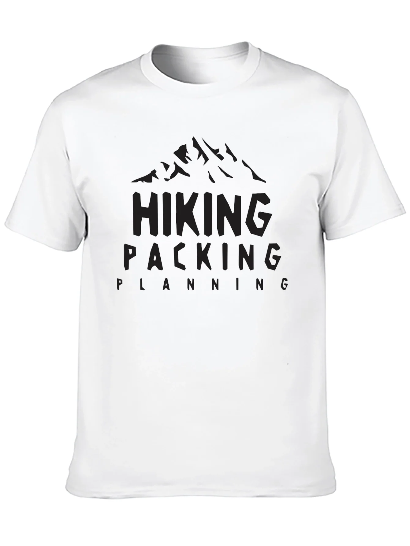 Camiseta Negra Hiking Packing Planning