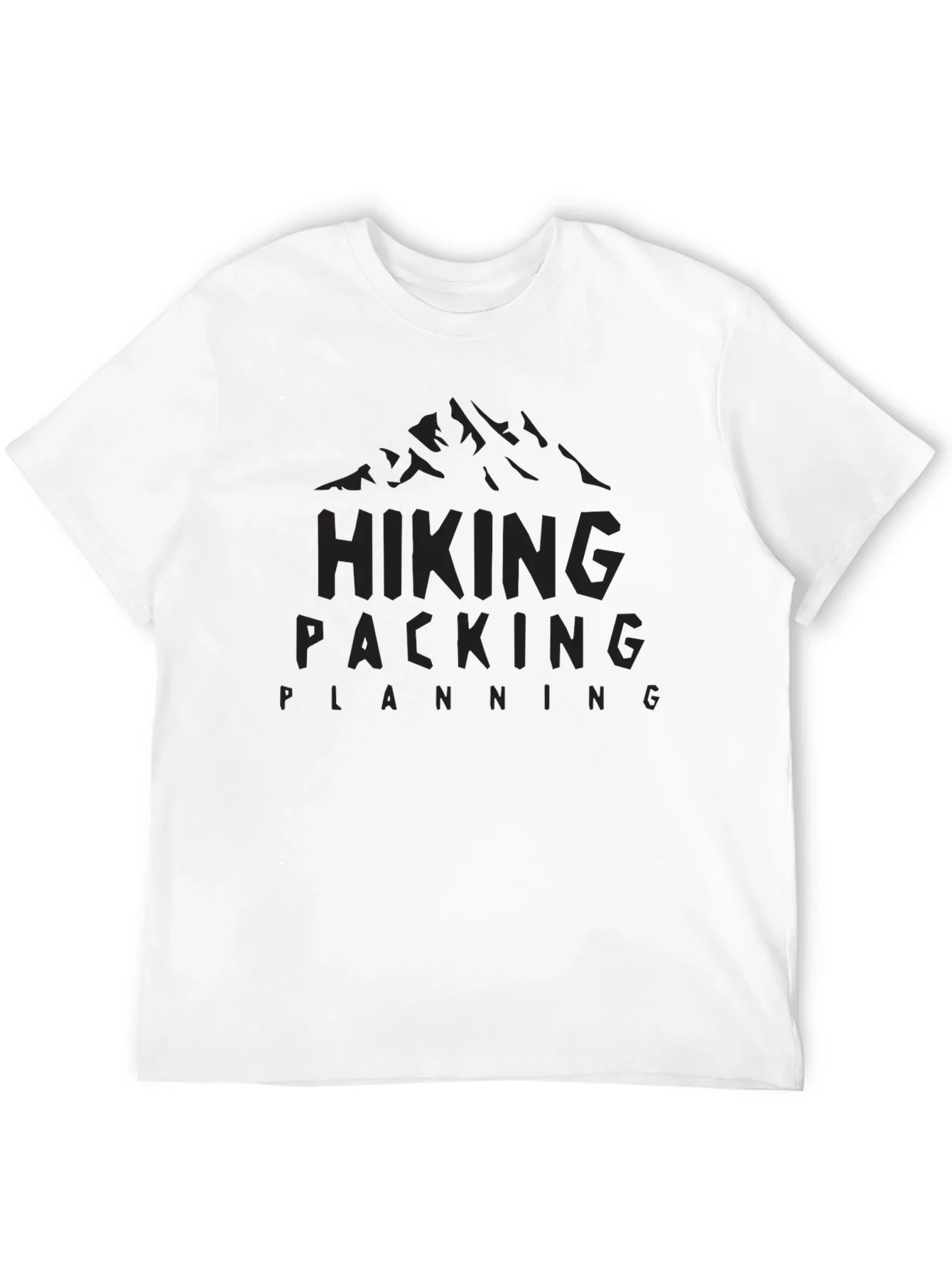 Camiseta Negra Hiking Packing Planning