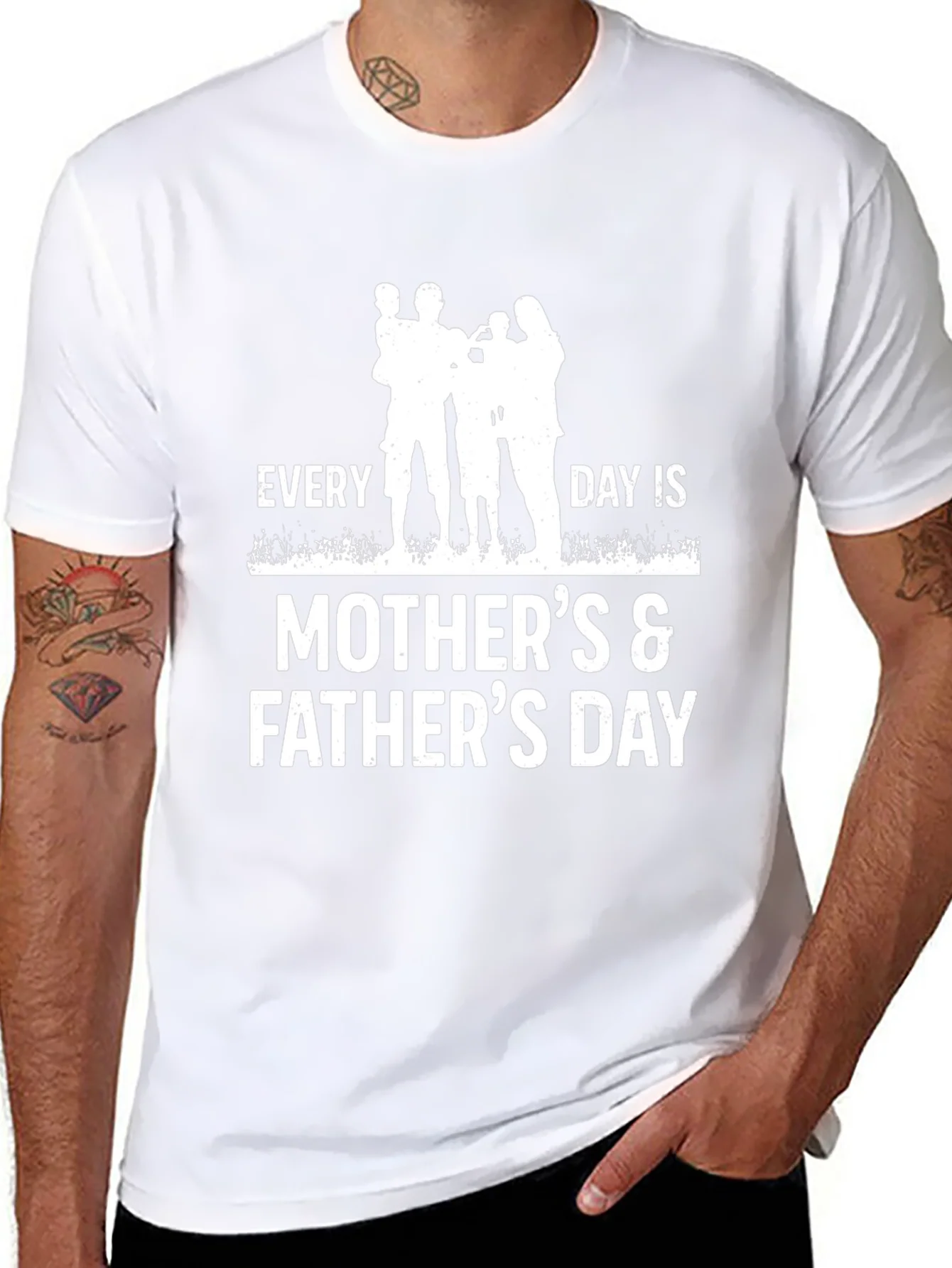 Camiseta Negra D¨ªa de la Madre y del Padre