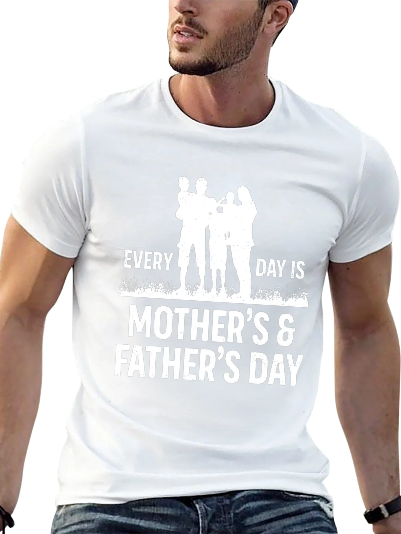 Camiseta Negra D¨ªa de la Madre y del Padre